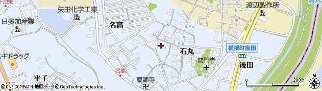 愛知県大府市横根町石丸48周辺の地図