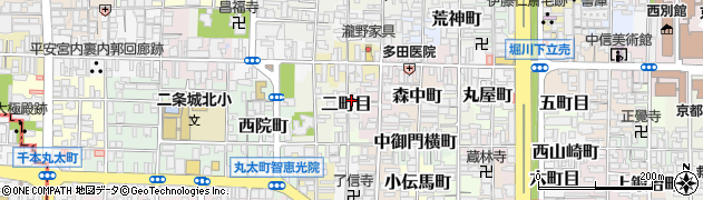 京都府京都市上京区二町目周辺の地図