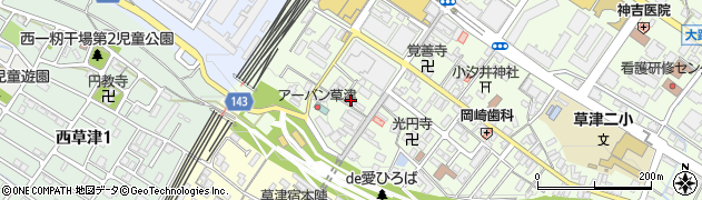 株式会社白洋舍草津営業所周辺の地図