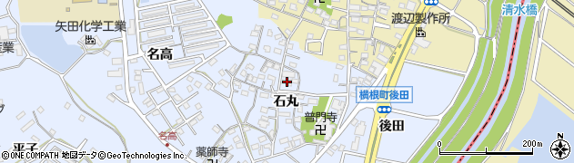 愛知県大府市横根町石丸72周辺の地図