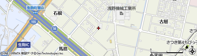 愛知県豊田市花園町周辺の地図