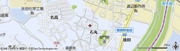 愛知県大府市横根町石丸59周辺の地図