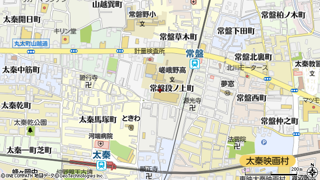 〒616-8226 京都府京都市右京区常盤段ノ上町の地図