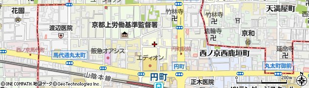 京都府京都市中京区西ノ京西円町14周辺の地図