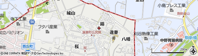 愛知県知立市逢妻町錦周辺の地図
