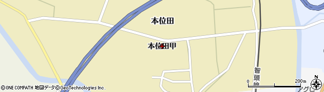 兵庫県佐用町（佐用郡）本位田（甲）周辺の地図