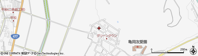 京都府亀岡市本梅町平松（谷ケ奥）周辺の地図