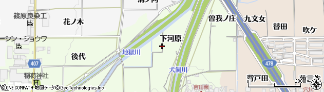 京都府亀岡市吉川町吉田（下河原）周辺の地図