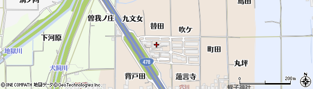 京都府亀岡市吉川町穴川（替田）周辺の地図