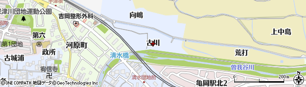 京都府亀岡市余部町（古川）周辺の地図