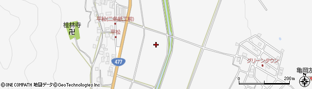 京都府亀岡市本梅町平松（中田）周辺の地図