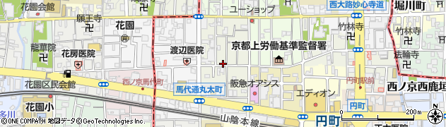 京都府京都市中京区西ノ京伯楽町周辺の地図
