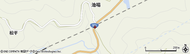 愛知県新城市池場（林）周辺の地図