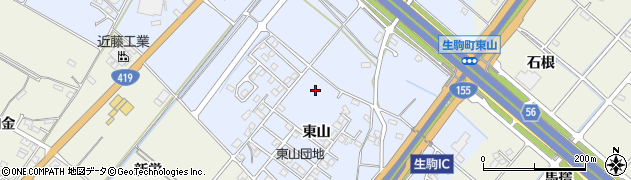 愛知県豊田市生駒町東山667周辺の地図