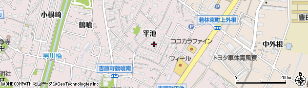 愛知県豊田市吉原町周辺の地図