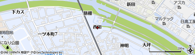 愛知県刈谷市一ツ木町西田周辺の地図