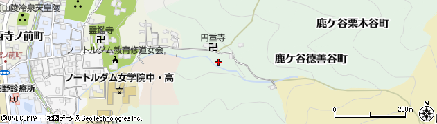 京都府京都市左京区鹿ケ谷徳善谷町周辺の地図