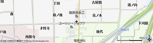 京都府亀岡市稗田野町太田（薮ノ後）周辺の地図