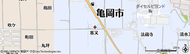 京都府亀岡市余部町塞又周辺の地図