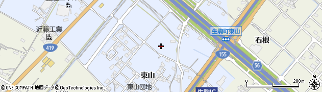 愛知県豊田市生駒町宝46周辺の地図