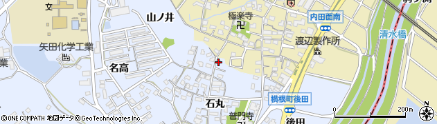 愛知県大府市横根町石丸133周辺の地図