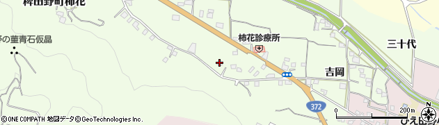 京都府亀岡市稗田野町柿花（畑ケ中）周辺の地図