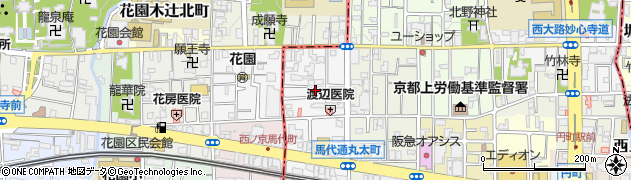 京都府京都市中京区西ノ京馬代町周辺の地図