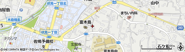 愛知県東海市富木島町向イ周辺の地図