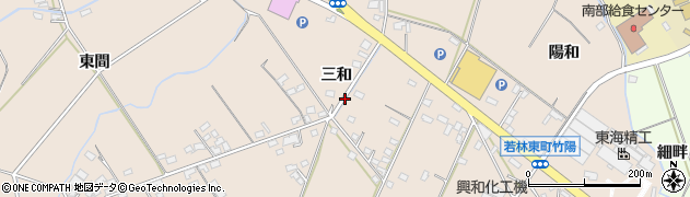 愛知県豊田市若林東町（三和）周辺の地図