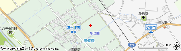 滋賀県日野町（蒲生郡）三十坪周辺の地図