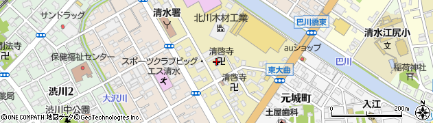 静岡県静岡市清水区東大曲町周辺の地図