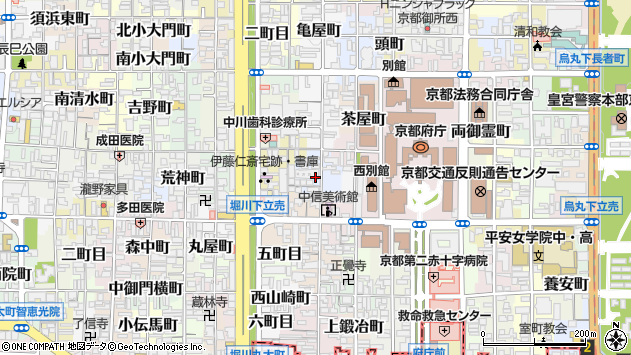 〒602-8046 京都府京都市上京区油小路通下立売上る近衛町の地図
