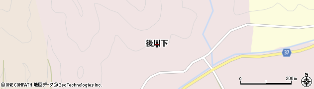 兵庫県丹波篠山市後川下周辺の地図