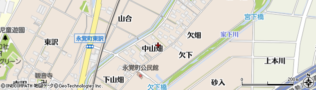 愛知県豊田市永覚町中山畑19周辺の地図