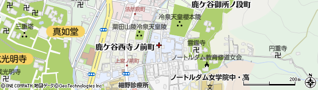 京都府京都市左京区鹿ケ谷寺ノ前町17周辺の地図