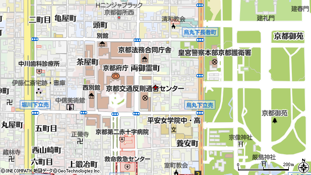 〒602-8015 京都府京都市上京区常泉院町の地図