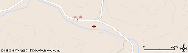 兵庫県丹波篠山市後川奥周辺の地図