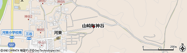 兵庫県宍粟市山崎町神谷周辺の地図
