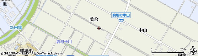 愛知県豊田市駒場町美合周辺の地図