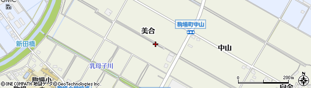 愛知県豊田市駒場町（美合）周辺の地図