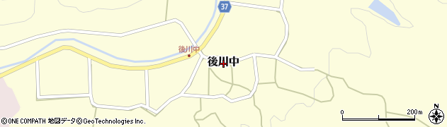 兵庫県丹波篠山市後川中周辺の地図