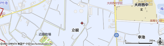 愛知県大府市長草町立根周辺の地図
