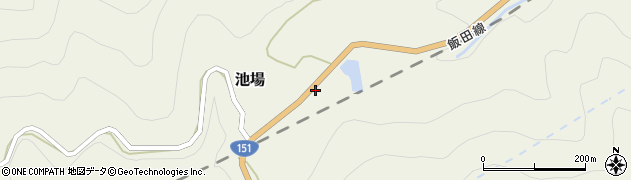 愛知県新城市池場（池嶋）周辺の地図