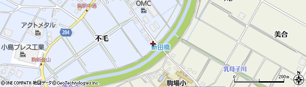 愛知県豊田市駒新町不毛1周辺の地図