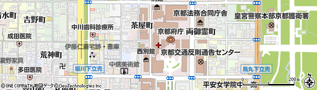 京都府庁　選挙管理委員会事務局周辺の地図