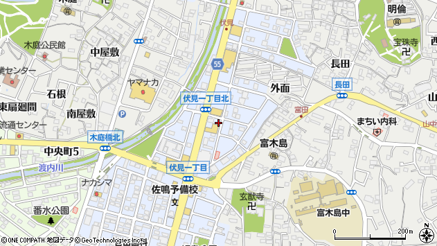 〒476-0012 愛知県東海市富木島町伏見の地図