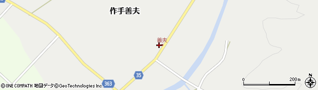 愛知県新城市作手善夫イナバウラ周辺の地図