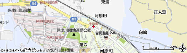 宇津根周辺の地図