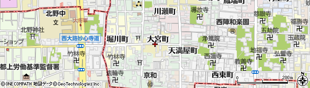 京都府京都市上京区大宮町周辺の地図