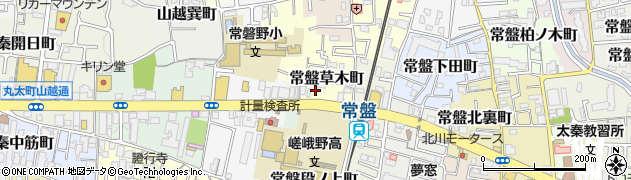京都府京都市右京区常盤草木町周辺の地図